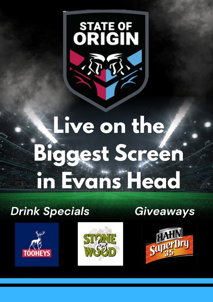 Featured image for “State of Origin Game II Live: Epic Footy Night at Club Evans RSL”