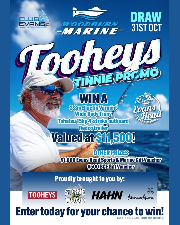 Featured image for “Tooheys Tinnie Time Finalists: Win the $11,500 Tinnie Package at Club Evans”