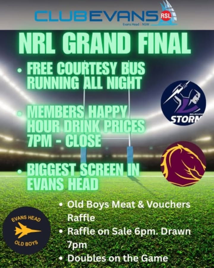 Featured image for “Ultimate NRL Grand Final Viewing Experience at Club Evans RSL: Storm vs Broncos Showdown”