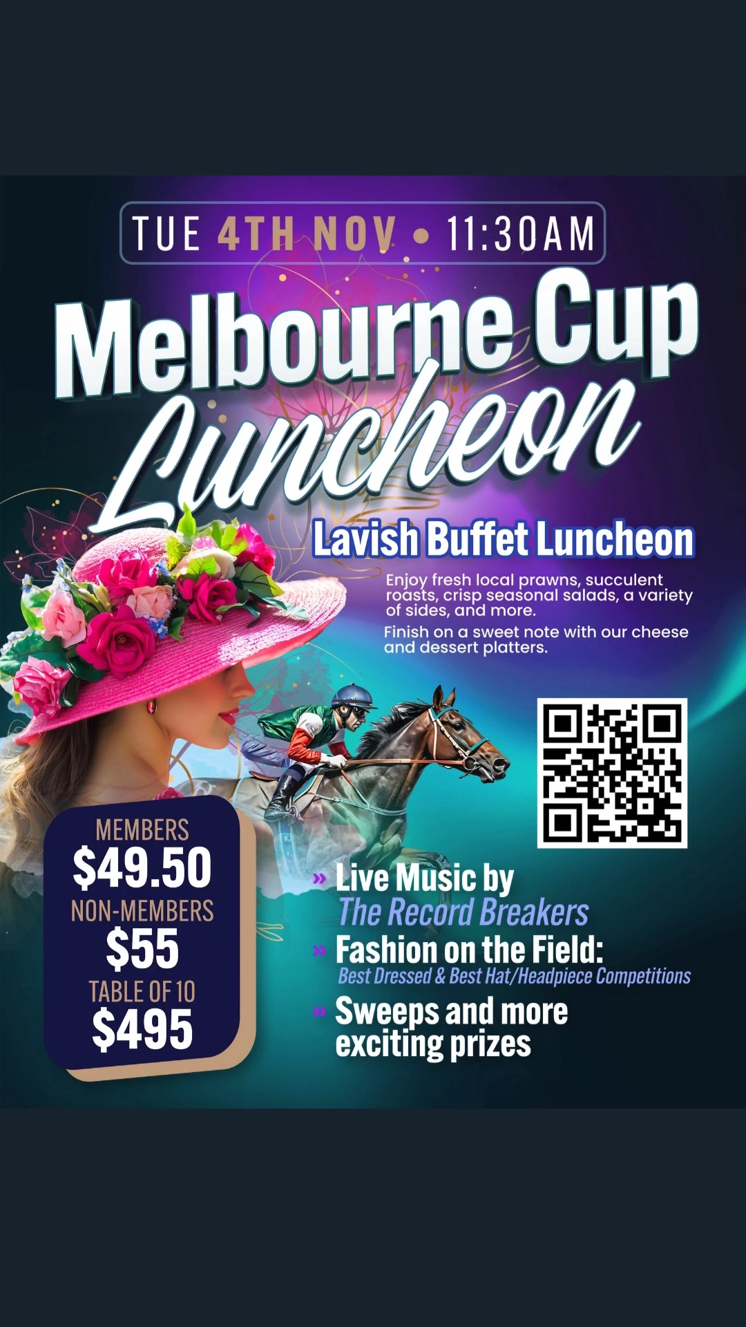 Featured image for “Melbourne Cup Day Celebration at Club Evans RSL: Limited Tickets Available”