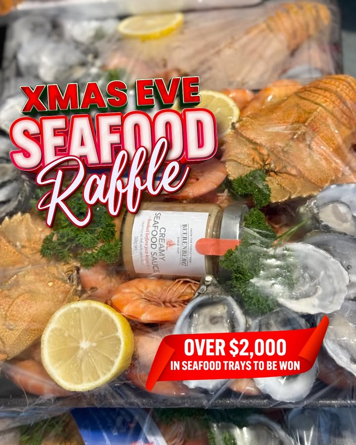 Featured image for “Christmas Seafood Raffle Extravaganza: Win Over $2,000 in Prizes at Club Evans”