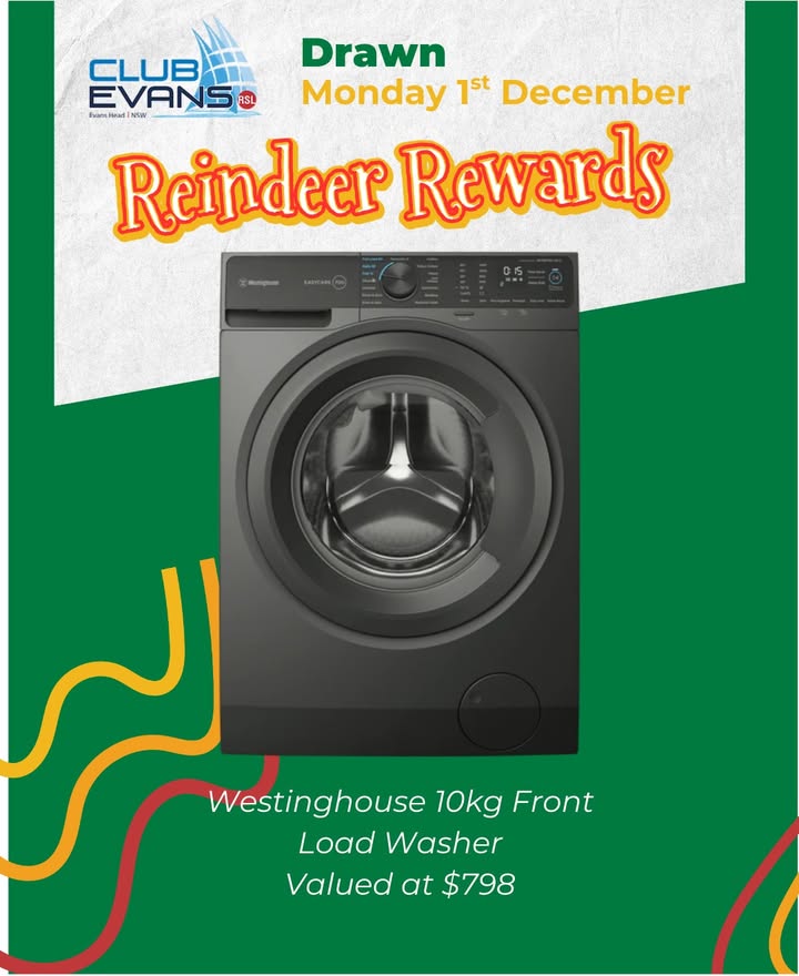 Featured image for “Win a Westinghouse Washer: Reindeer Rewards at Club Evans”