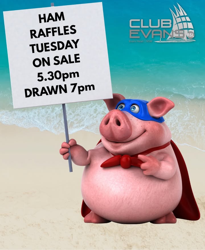 Featured image for “75 Delicious Hams Up for Grabs: Ham Raffle Night at Club Evans”