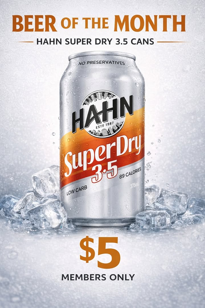 Featured image for “Beer of the Month: Hahn Super Dry 3.5 at Club Evans”