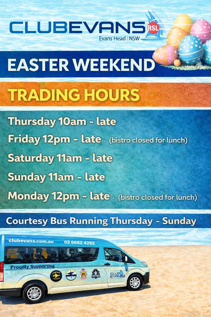 Featured image for “Easter Weekend at Club Evans RSL”