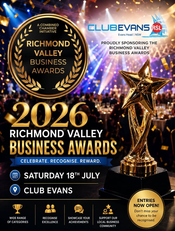 Featured image for “Richmond Valley Business Awards 2026 at Club Evans”