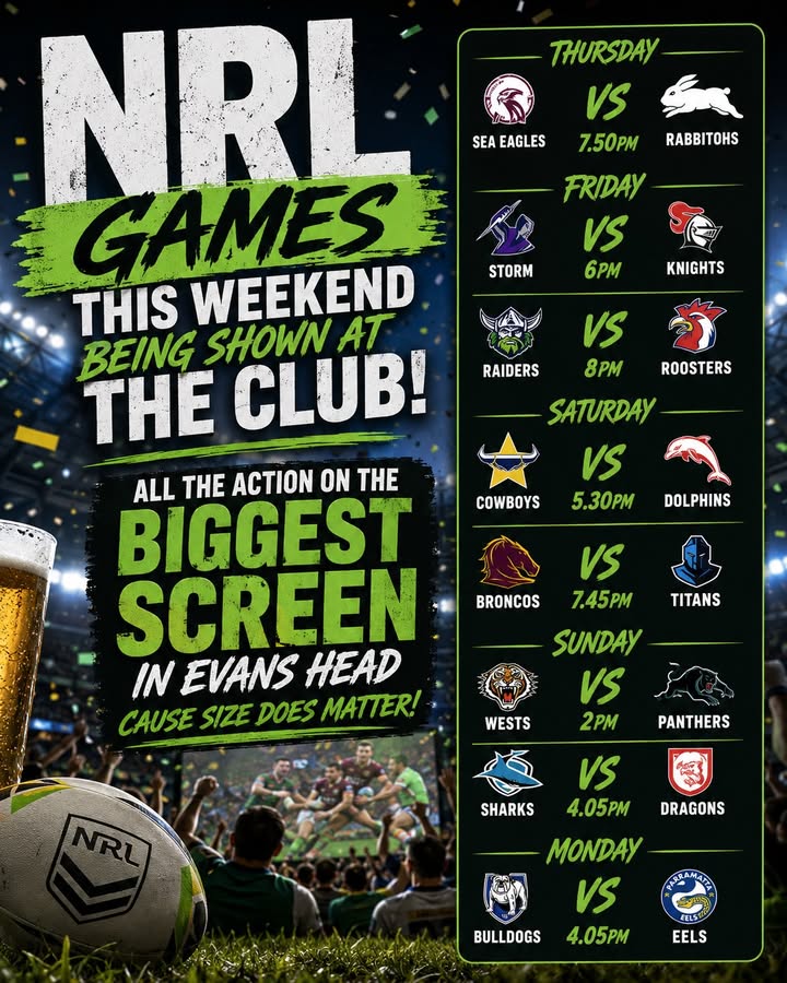 Featured image for “NRL Tipping Challenge at Club Evans”