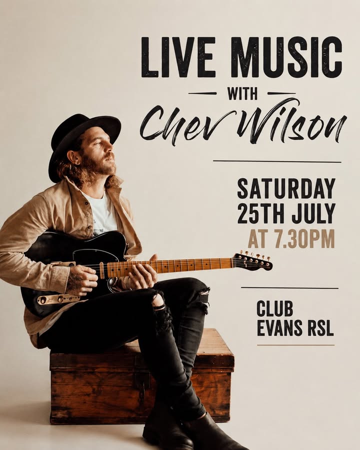 Featured image for “Live Music with Chev Wilson at Club Evans RSL”