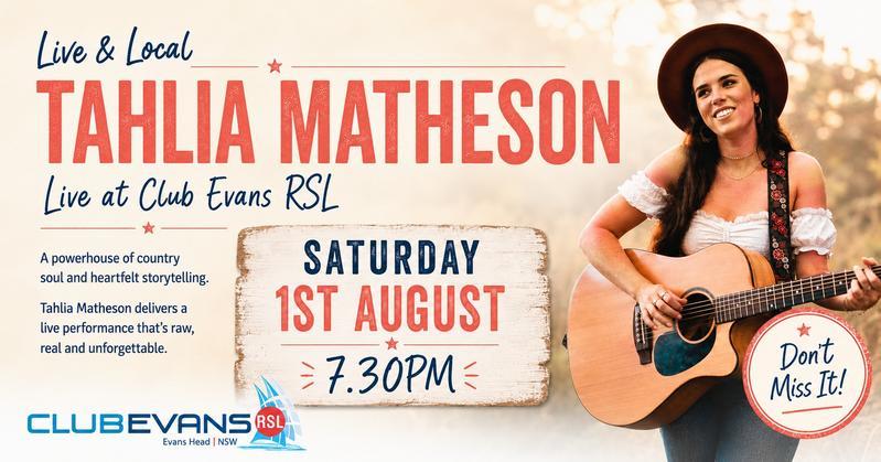 Featured image for “Live Music: Tahlia Matheson”