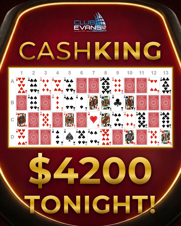 Featured image for “CashKing Jackpot Hits $4,200 Tonight at Club Evans RSL”