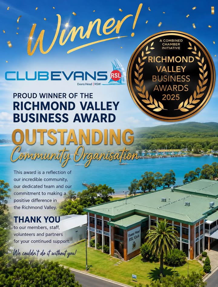 Featured image for “Club Evans RSL Wins at Richmond Valley Business Awards”