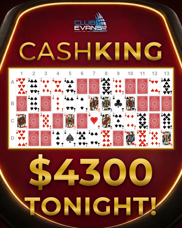 Featured image for “$4,300 CashKing Jackpot Night at Club Evans RSL”