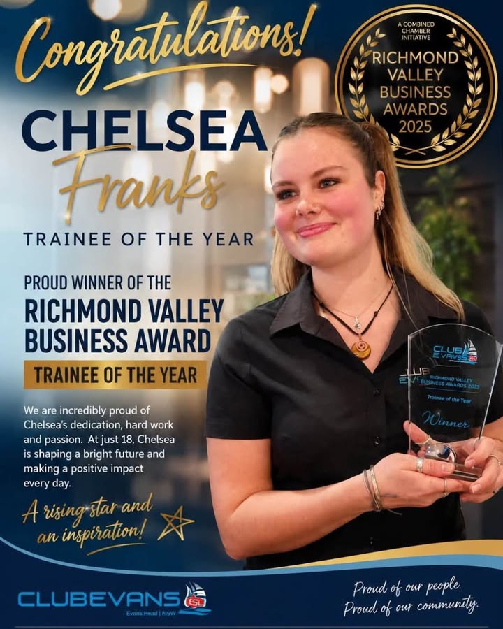 Featured image for “Chelsea Franks Wins Trainee of the Year at Richmond Valley Awards”