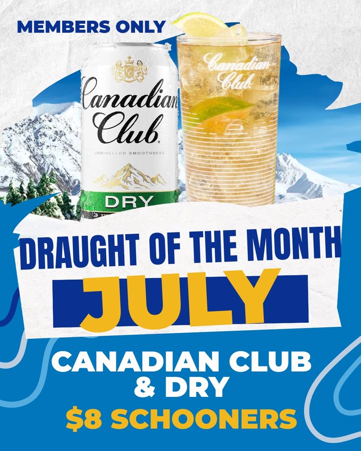 Featured image for “July Draught of the Month: Canadian Club & Dry at Club Evans”