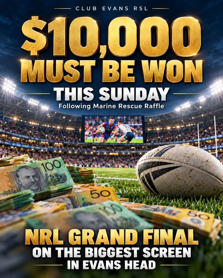 Featured image for “NRL Grand Final & $10,000 Badge Draw at Club Evans RSL”