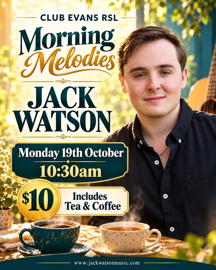 Featured image for “Morning Melodies with Jack Watson at Club Evans RSL”