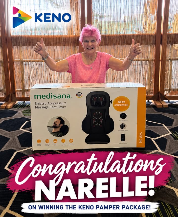 Featured image for “Keno Pamper Package Winner Narelle at Club Evans RSL”