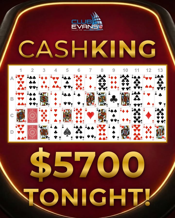 Featured image for “$5,700 CashKing Jackpot Tonight at Club Evans RSL”